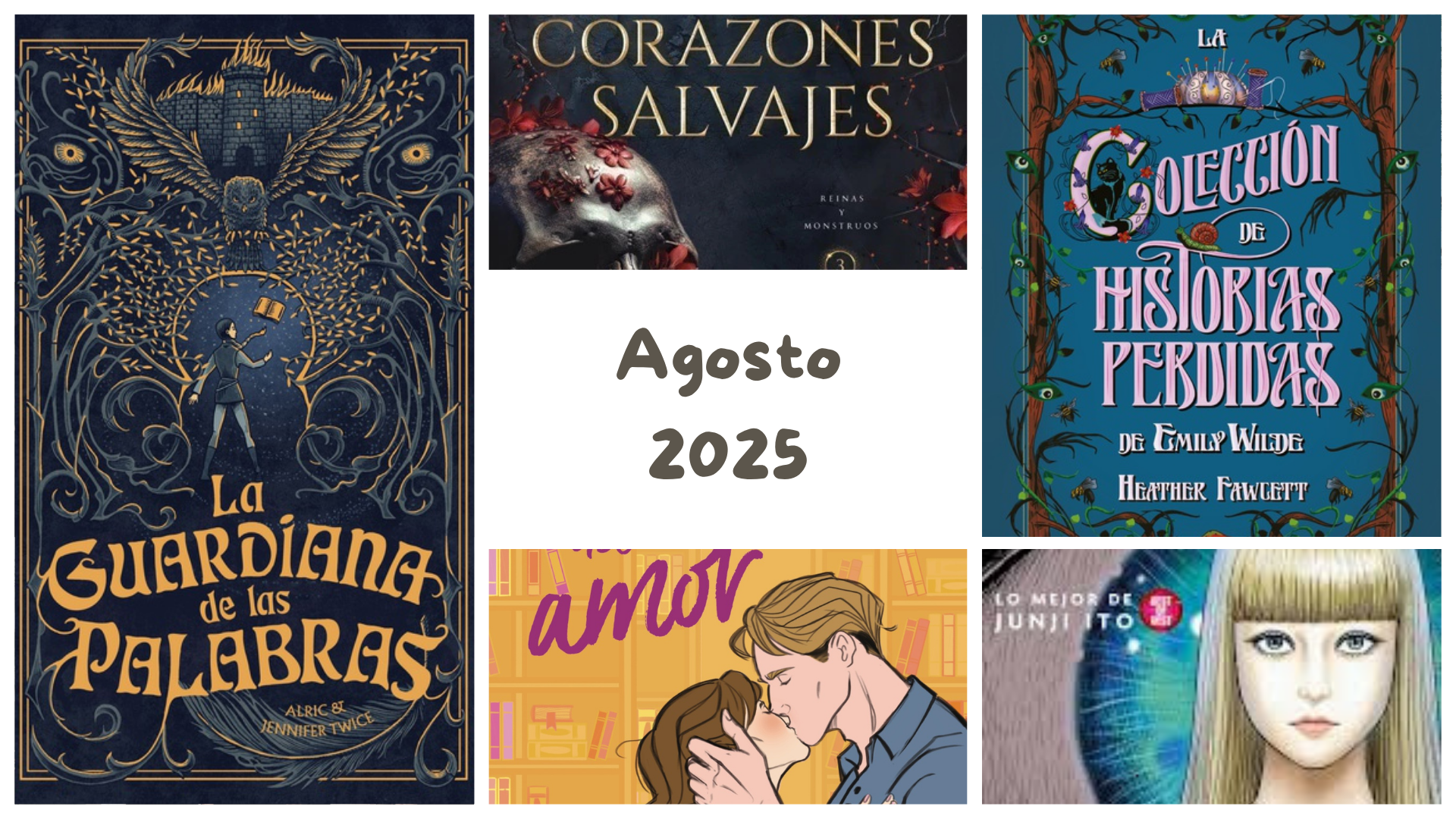 portadas de las novedades editoriales de agosto